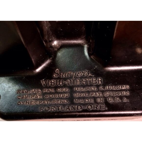 Antq  Sawyer's Retro View Master Black Viewer USA Portland OR 1950s Vtg toys - Picture 12 of 16